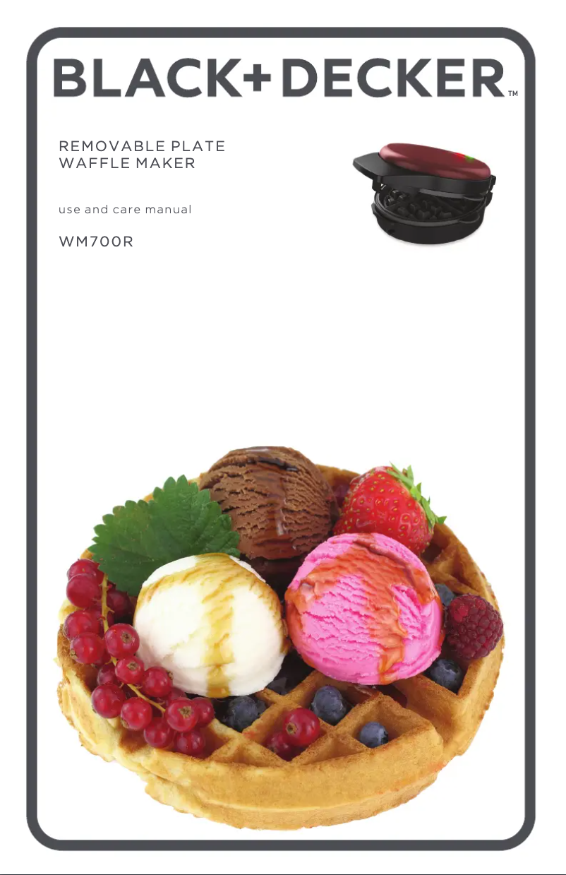 Page n°1 - Manuel utilisateur Black & Decker WM700R
