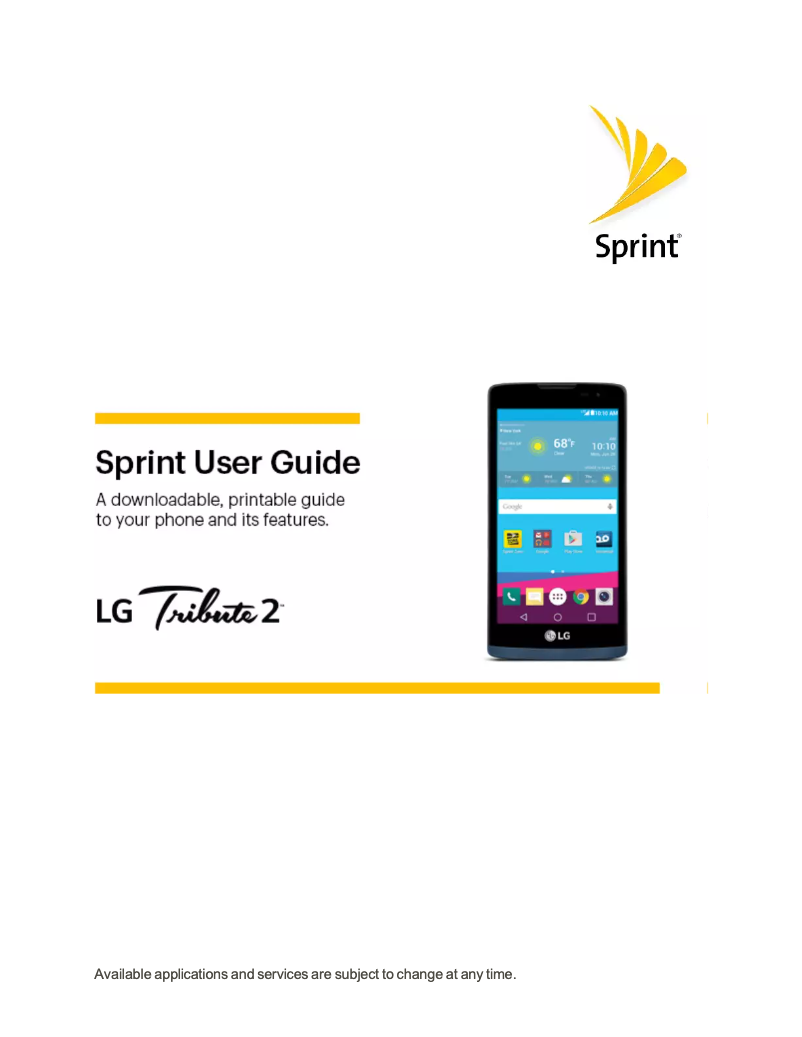 Page 1 de la notice Manuel utilisateur LG Tribute 2