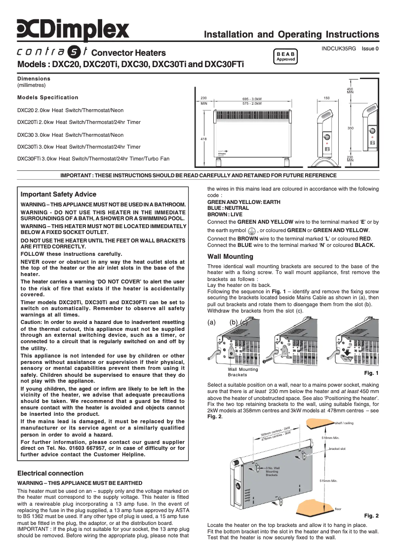 Image de la première page du manuel de l'appareil DXC30Ti
