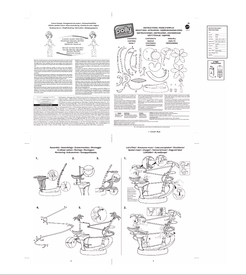 Page 1 de la notice Manuel utilisateur Mattel X9046