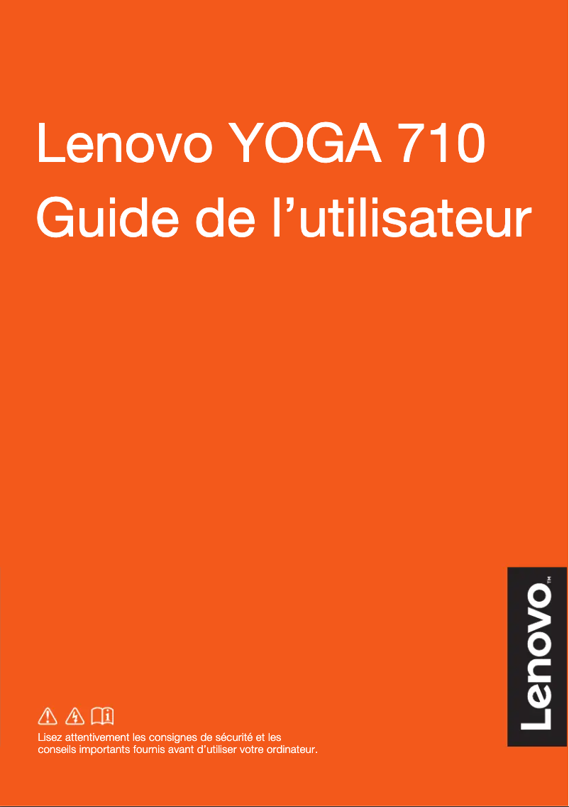 Page 1 de la notice Manuel utilisateur Lenovo Yoga 710-14IKB