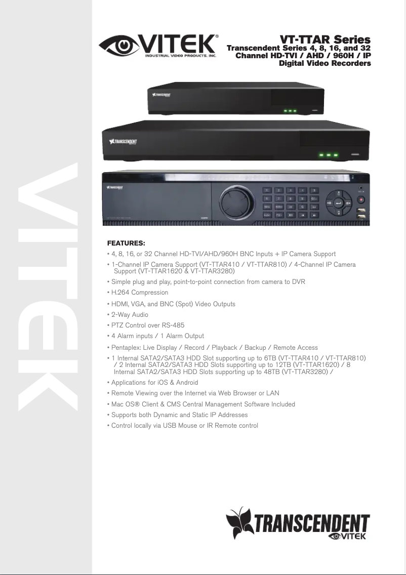 Page n°1 - Manuel utilisateur Vitek VT-TTAR3280