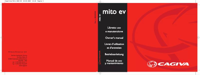 Page 1 de la notice Manuel utilisateur Cagiva Mito 125 (2007)