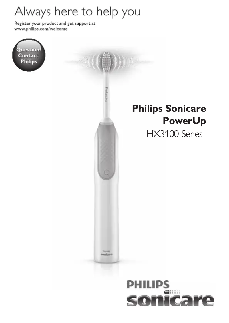 Page 1 de la notice Manuel utilisateur Philips Sonicare PowerUp HX3120