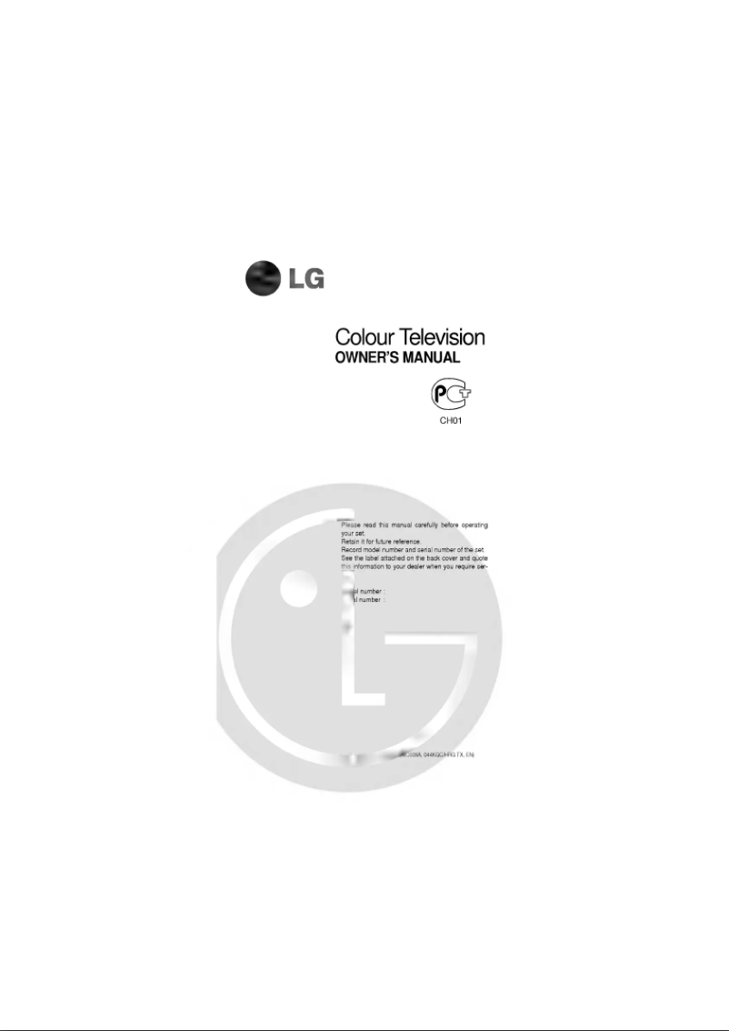 Page 1 de la notice Manuel utilisateur LG CF-20J3RG