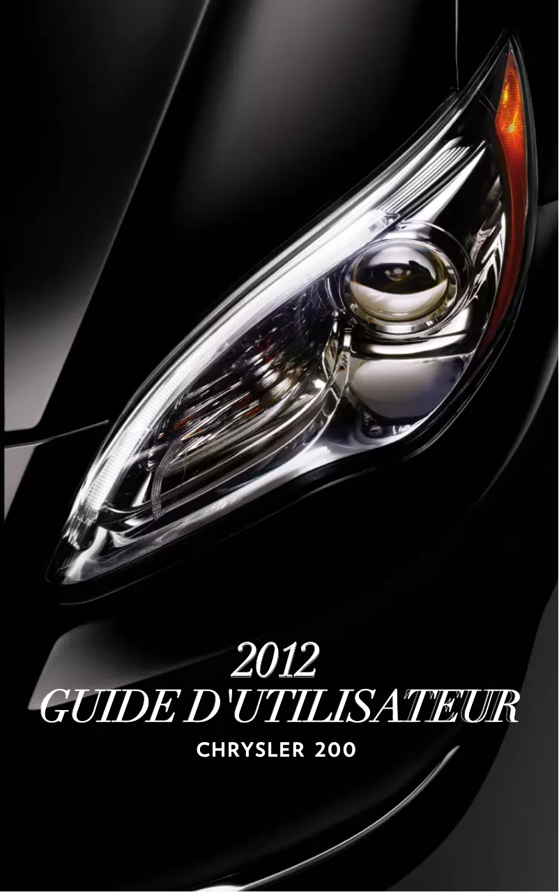 Image de la première page du manuel de l'appareil 200 (2012)