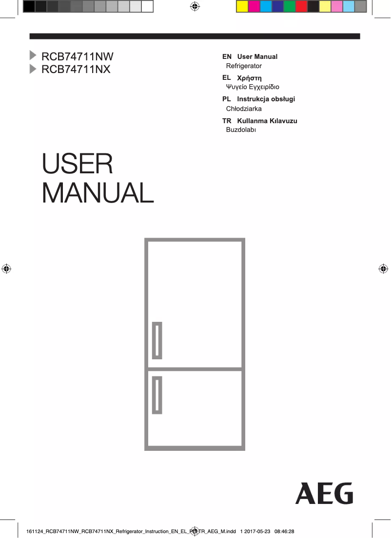 Page 1 de la notice Manuel utilisateur AEG RCB74711NW