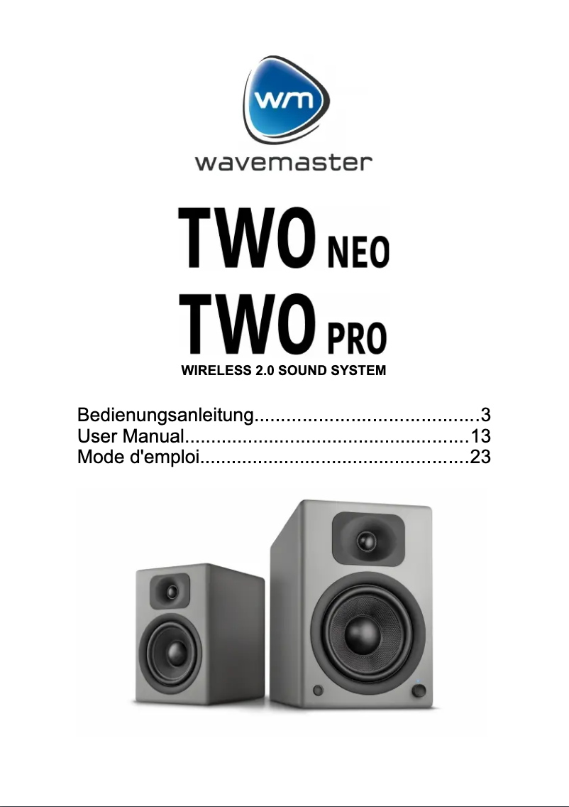 Página 1 del manual Manual de usuario Wavemaster Two Neo