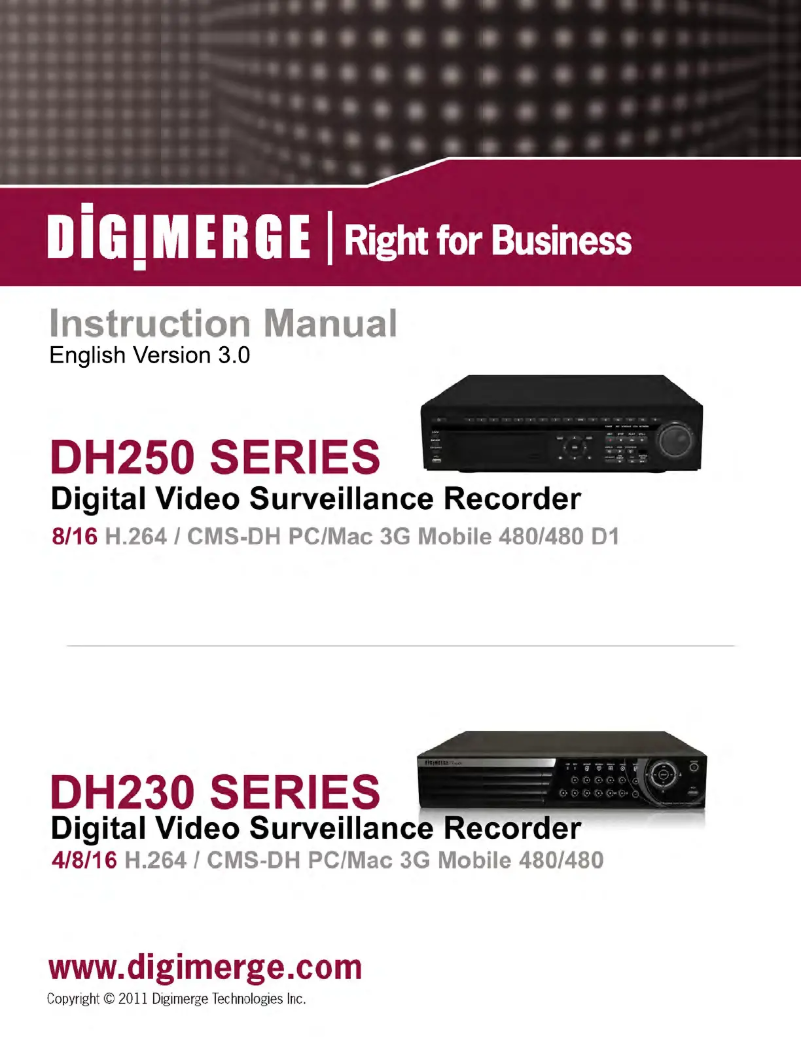 Page n°1 - Manuel utilisateur FLIR Touch DH230