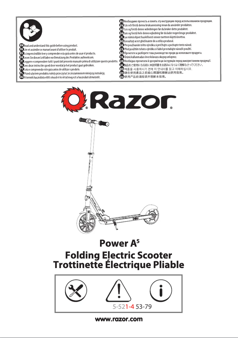 Page 1 de la notice Manuel utilisateur Razor Power A5
