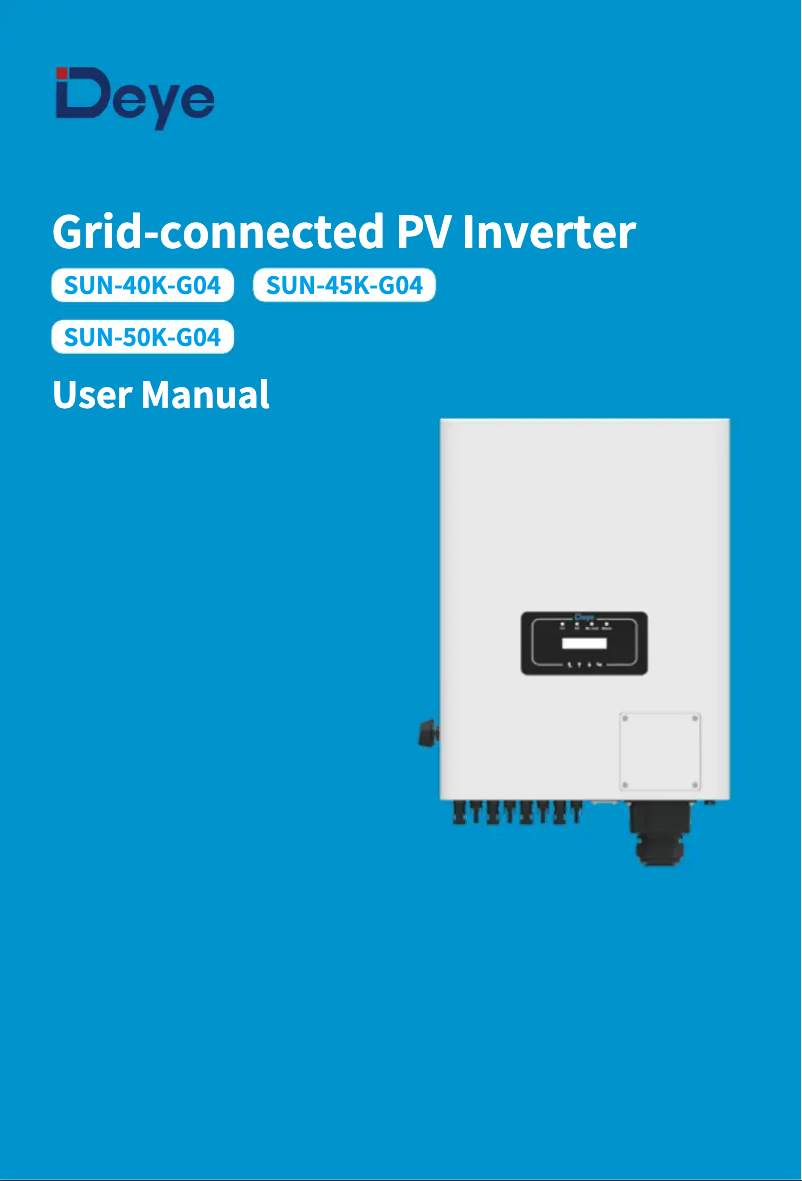 Page 1 de la notice Manuel utilisateur Deye SUN-45K-G04