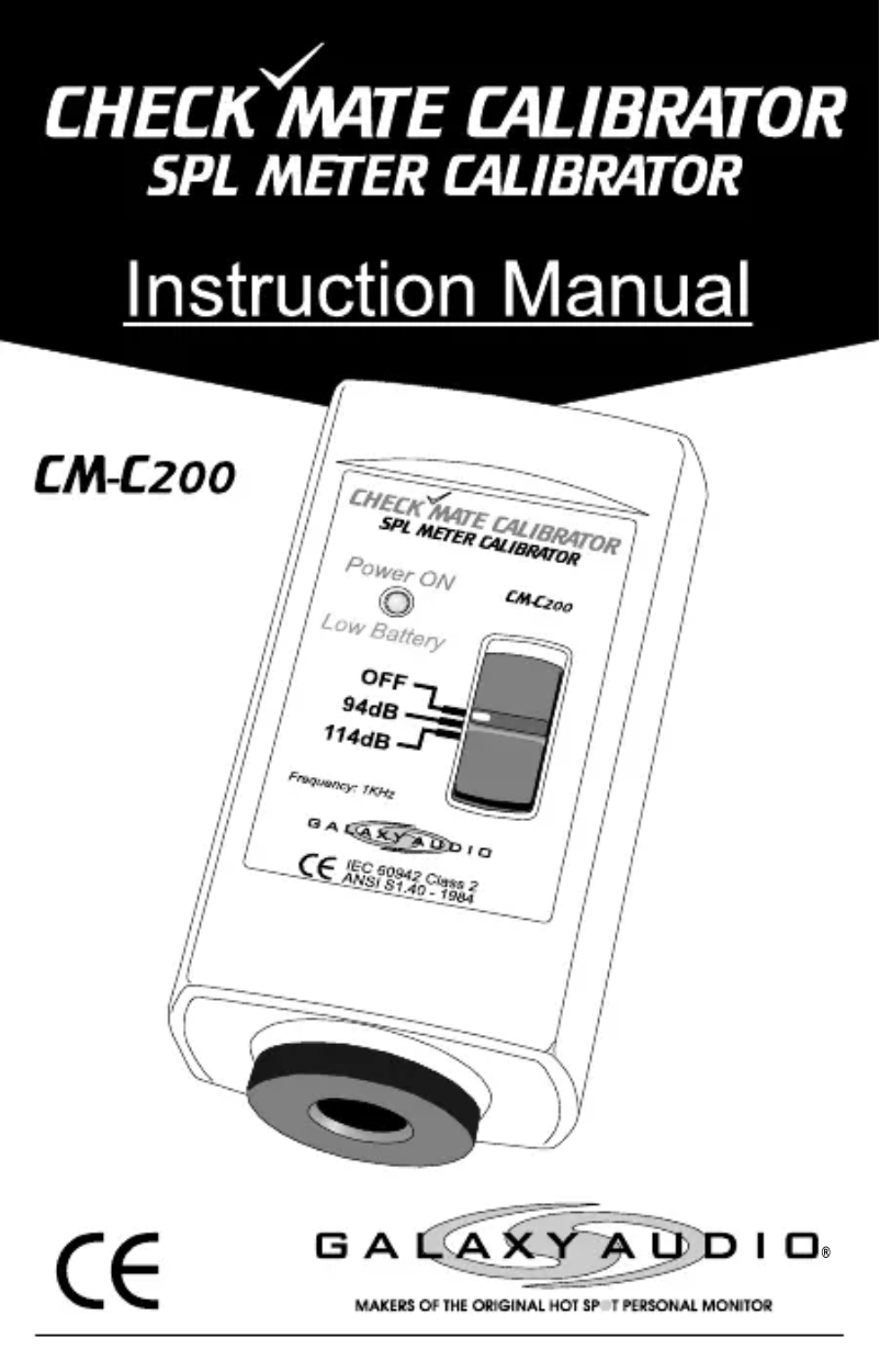 Page 1 de la notice Manuel utilisateur Galaxy Audio CM-C200