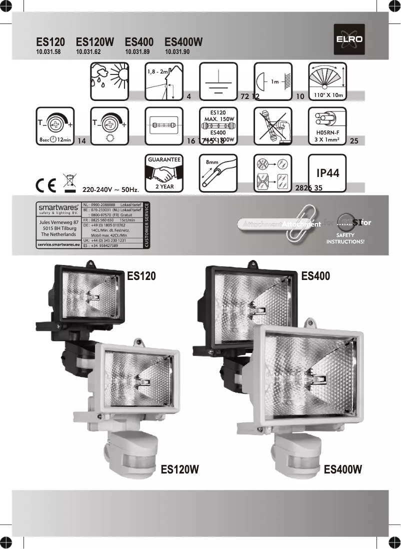 Image de la première page du manuel de l'appareil ES400