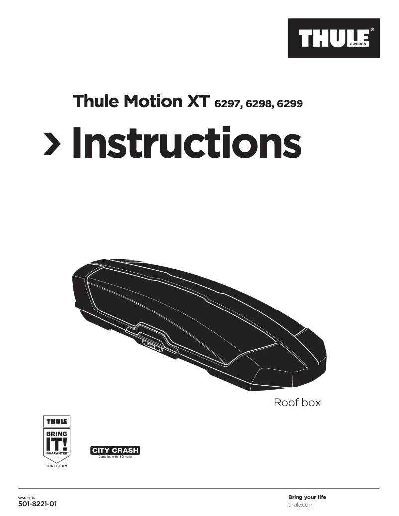 Page n°1 - Manuel utilisateur Thule Motion XT