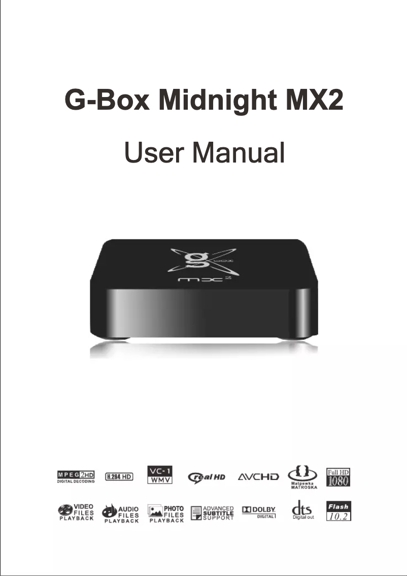 Page n°1 - Manuel utilisateur Matricom G-Box Midnight MX2