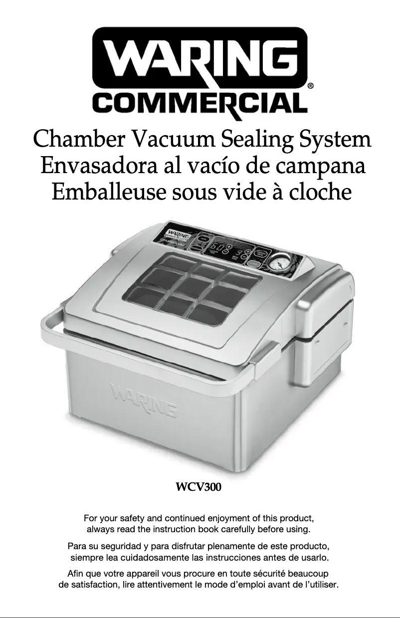Page 1 de la notice Instructions / montage Waring Commercial WCV300