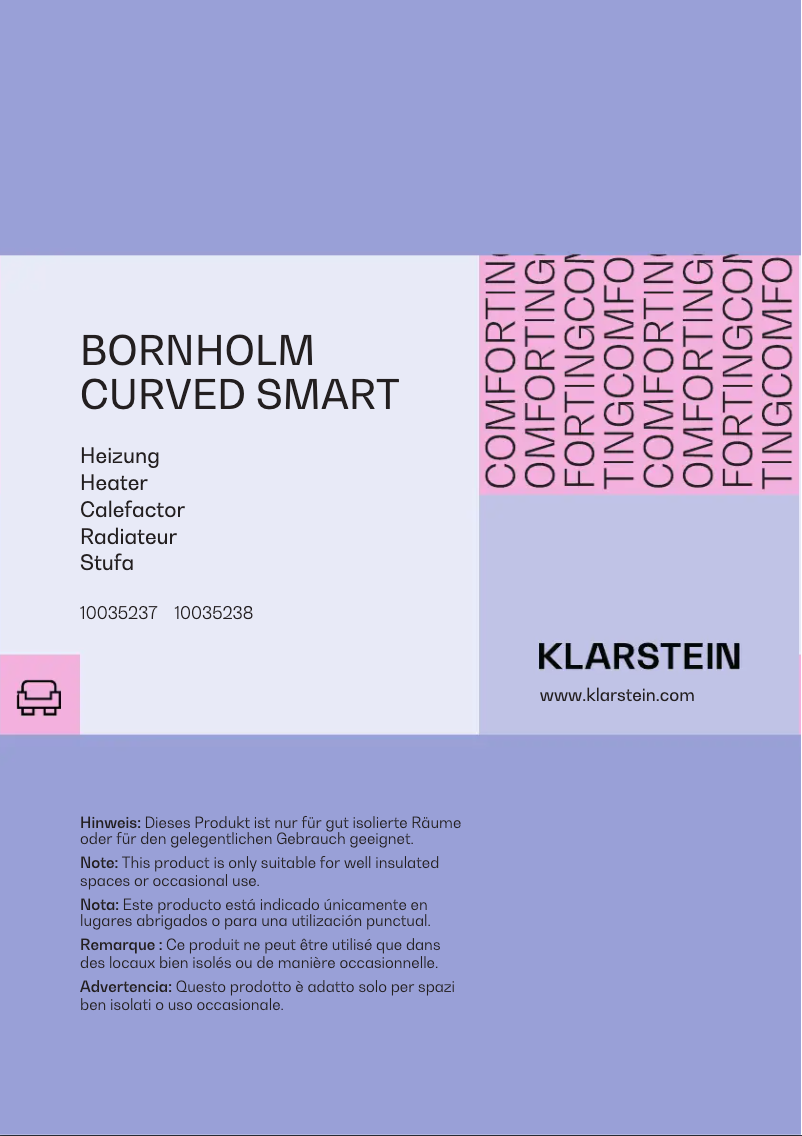 Page 1 de la notice Manuel utilisateur Klarstein Bornholm Curved Smart