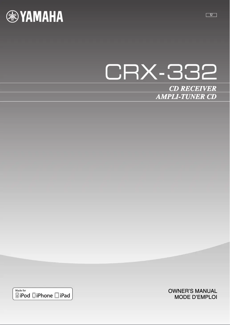 Page 1 de la notice Manuel utilisateur Yamaha CRX-332