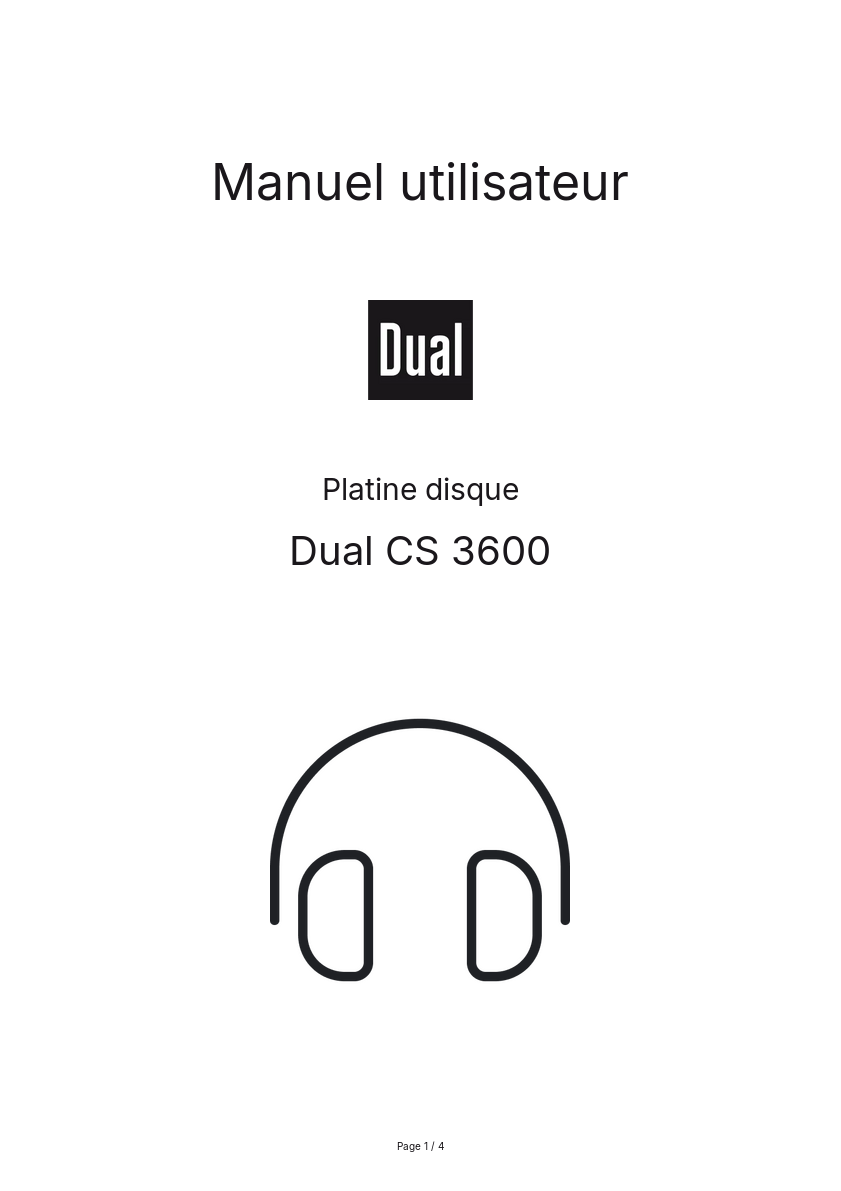 Image de la première page du manuel de l'appareil CS 3600