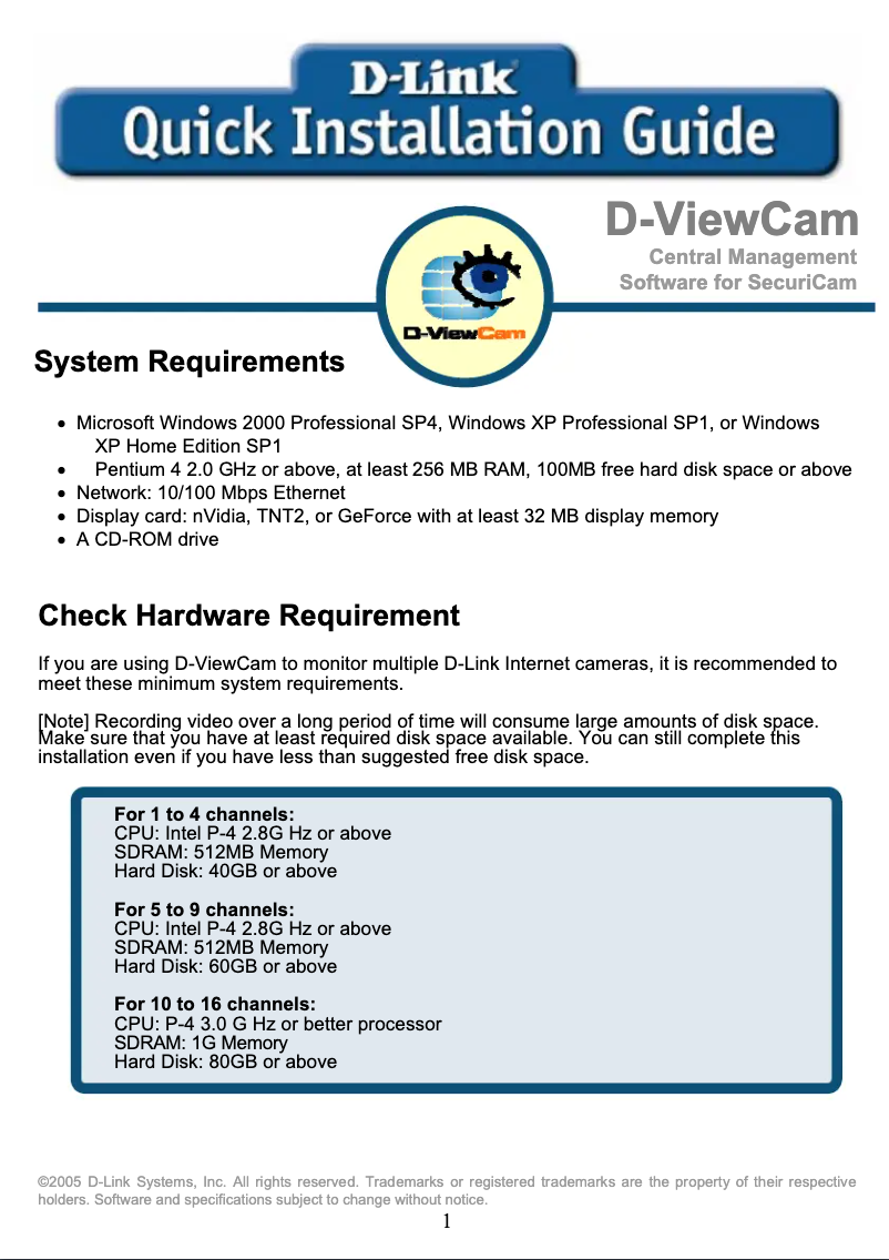 Página 1 del manual Guía de instalación D-Link DCS-2100G