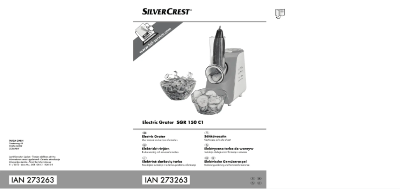 Page n°1 - Manuel utilisateur SilverCrest SGR 150 B2
