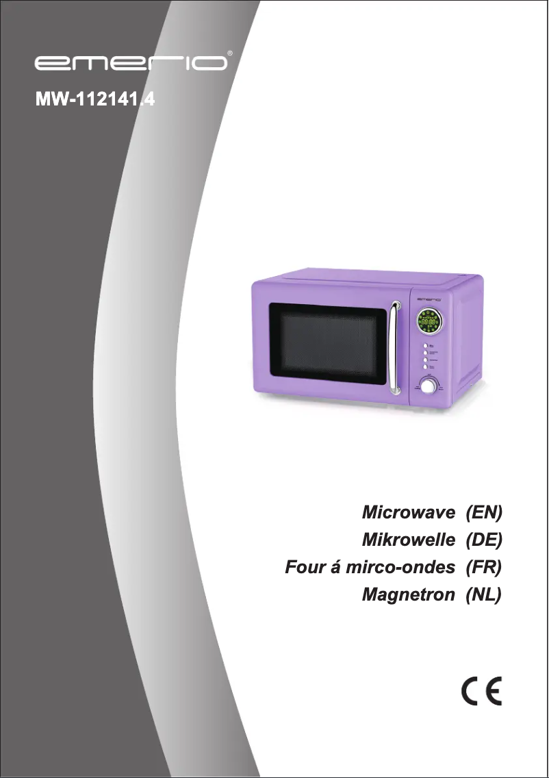 Page n°1 - Manuel utilisateur Emerio MW-112141.4