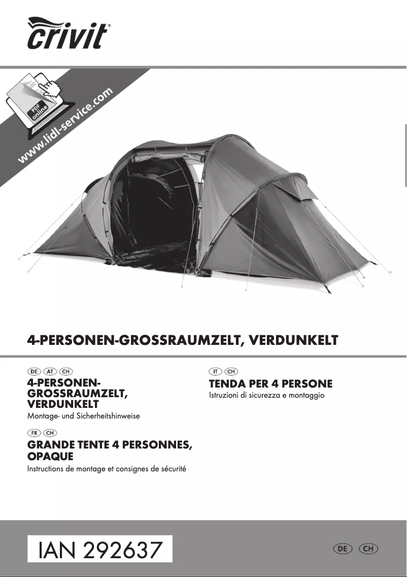 Page 1 de la notice Manuel utilisateur Crivit HG03468