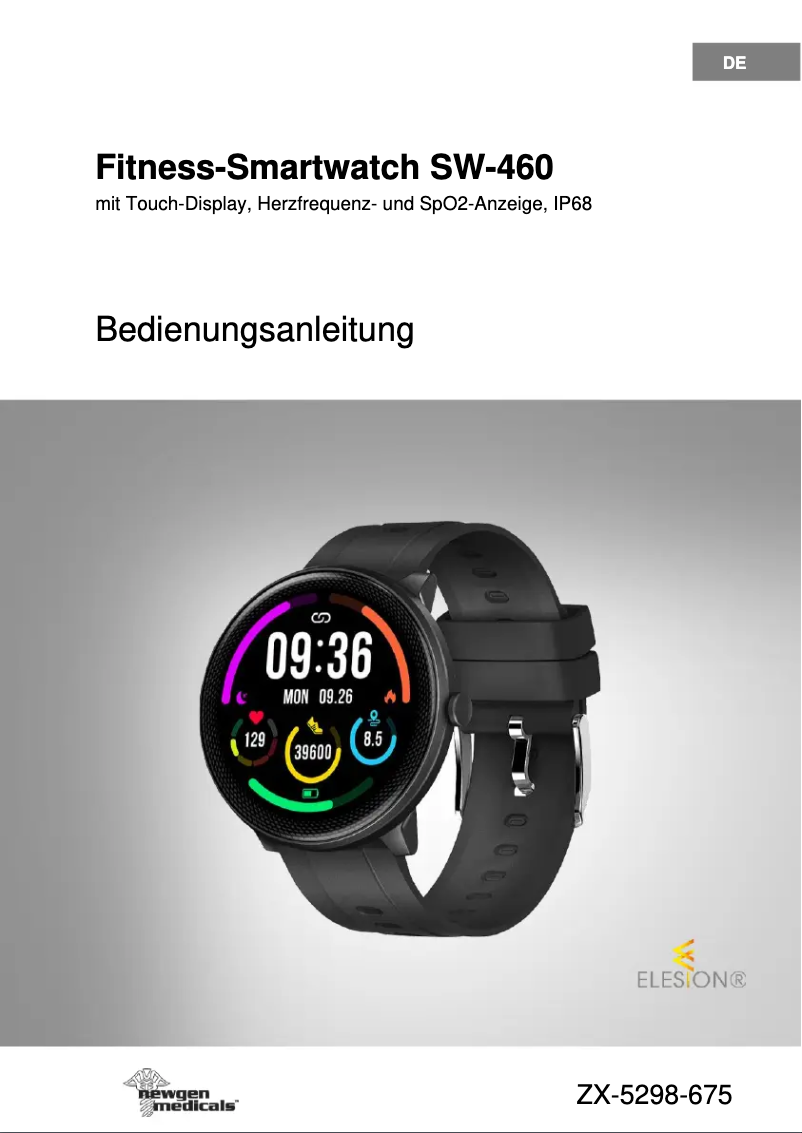 Page n°1 - Manuel utilisateur Newgen Medicals SW-460