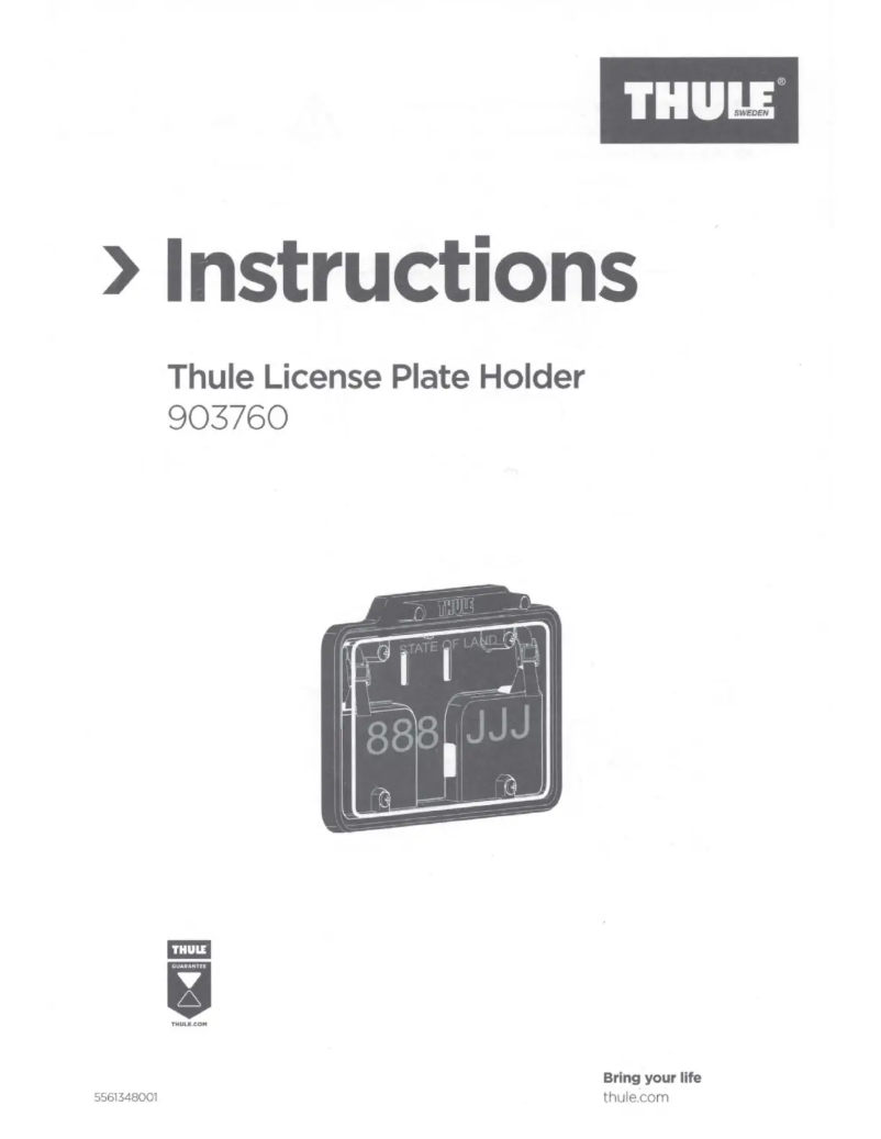 Page 1 de la notice Manuel utilisateur Thule 903760