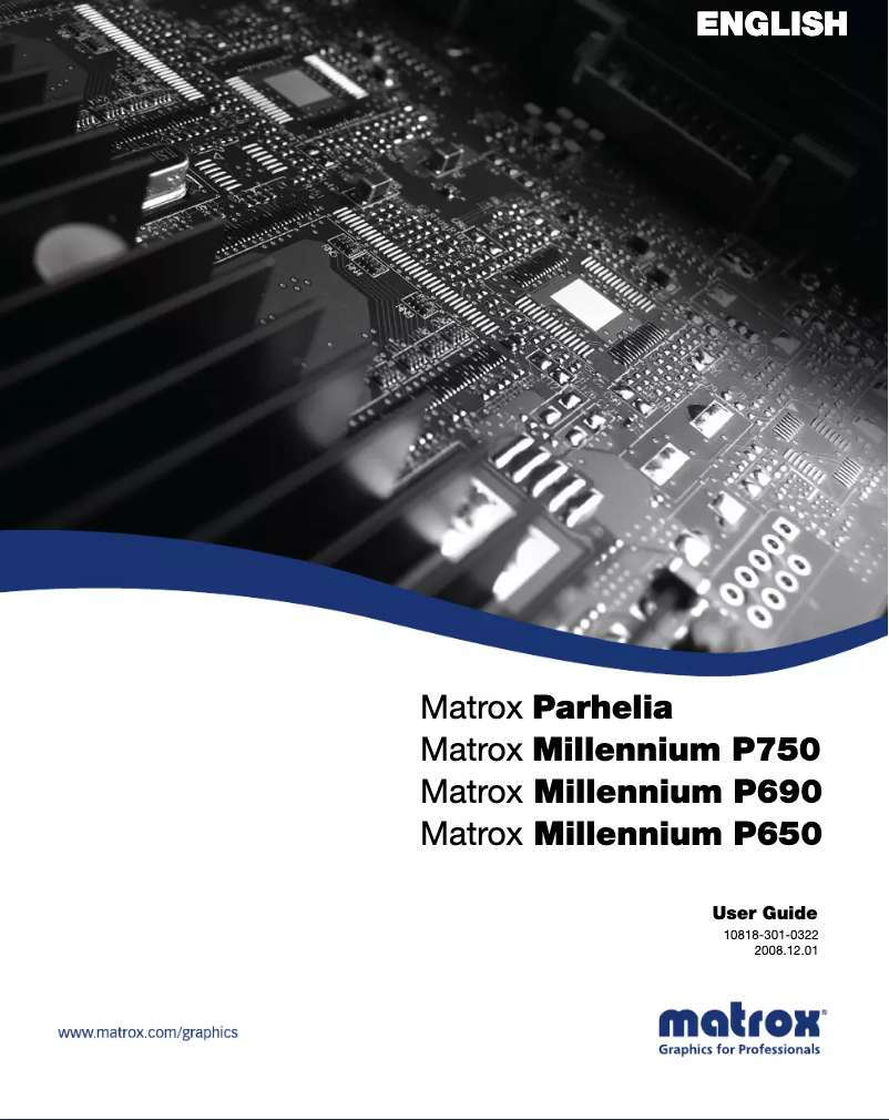 Page 1 de la notice Manuel utilisateur Matrox Millennium P650 LP PCI
