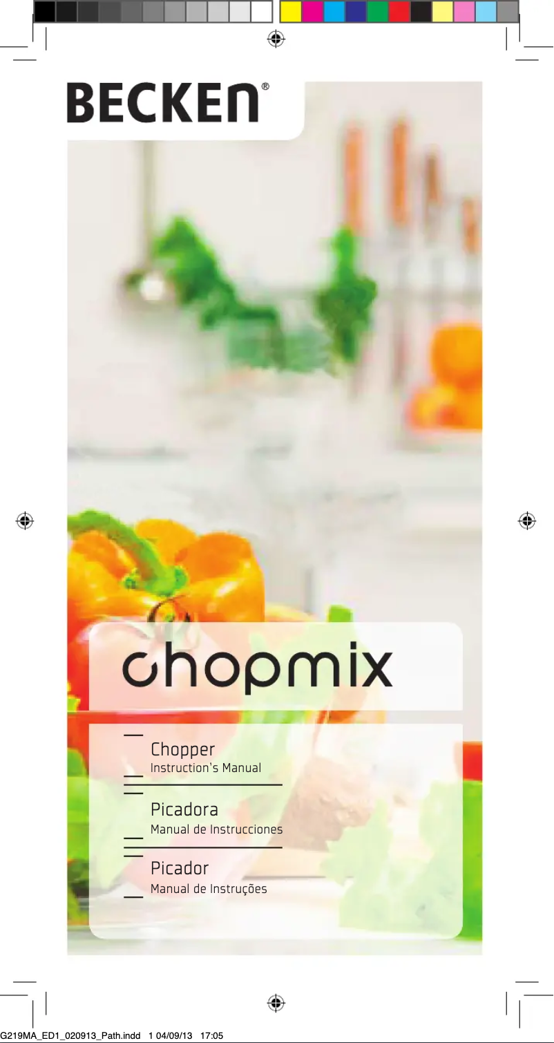 Image de la première page du manuel de l'appareil Chopmix TC320