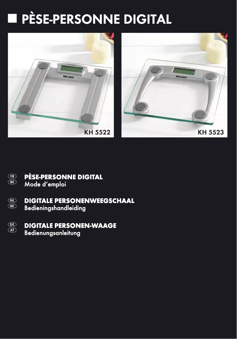Page 1 de la notice Manuel utilisateur Balance KH 5522