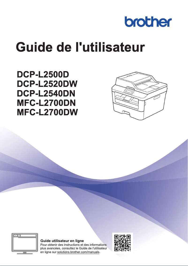 Page n°1 - Manuel utilisateur Brother DCP-L2540DN