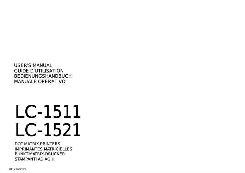 Page 1 de la notice Manuel utilisateur Star LC-1511