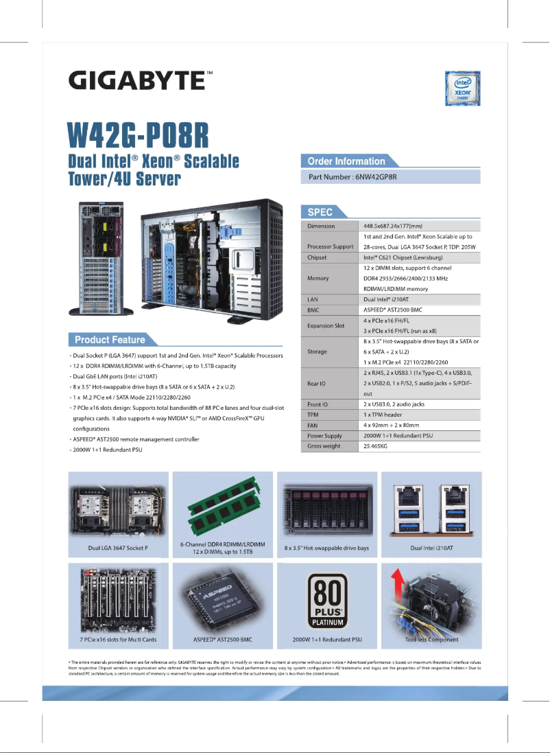 Image de la première page du manuel de l'appareil W42G-P08R