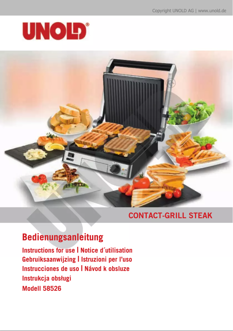 Image de la première page du manuel de l'appareil 58526