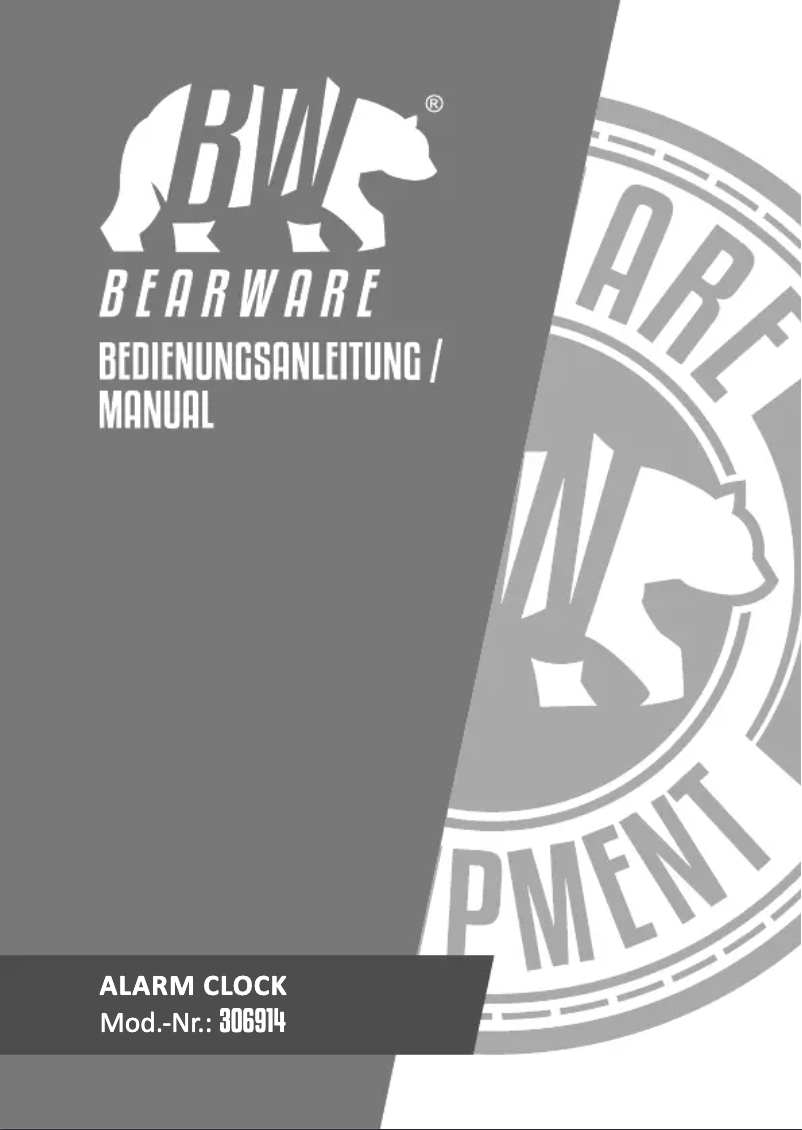 Page 1 de la notice Manuel utilisateur Bearware 306914