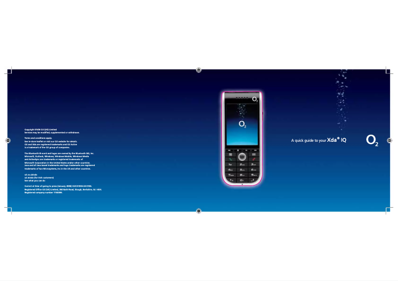 Page n°1 - Manuel utilisateur O2 XDA IQ