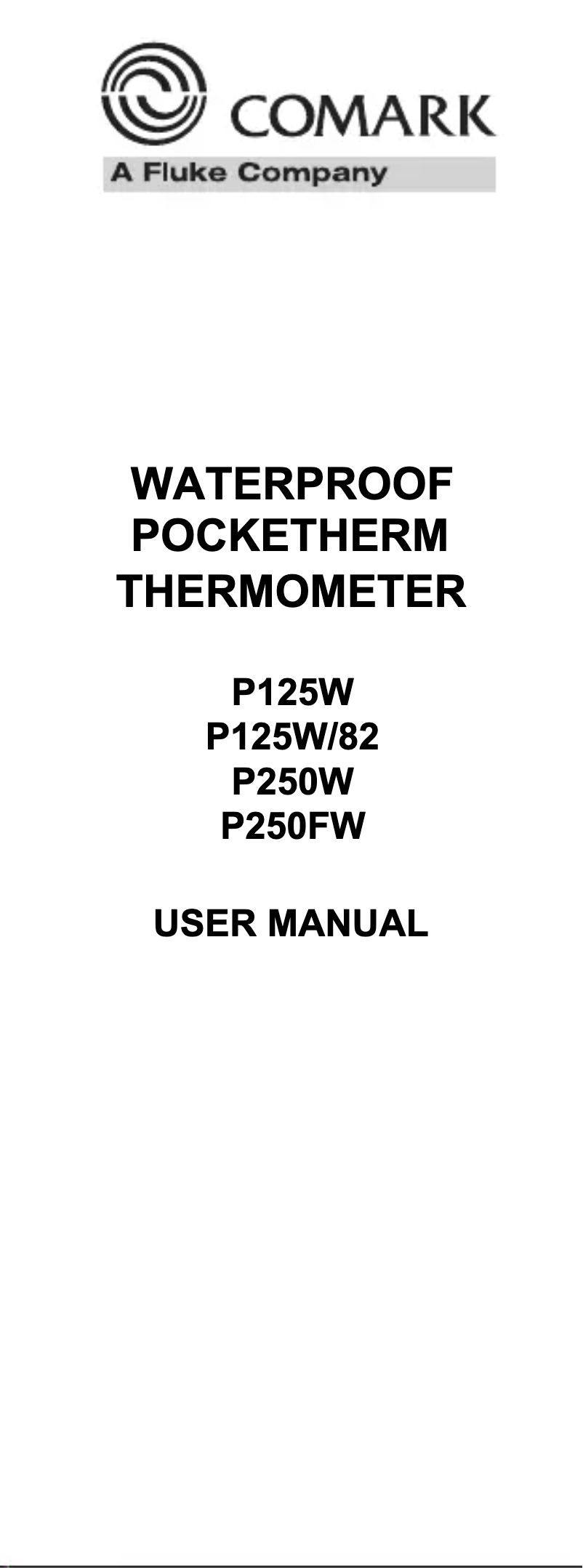 Page n°1 - Manuel utilisateur Comark P250FW
