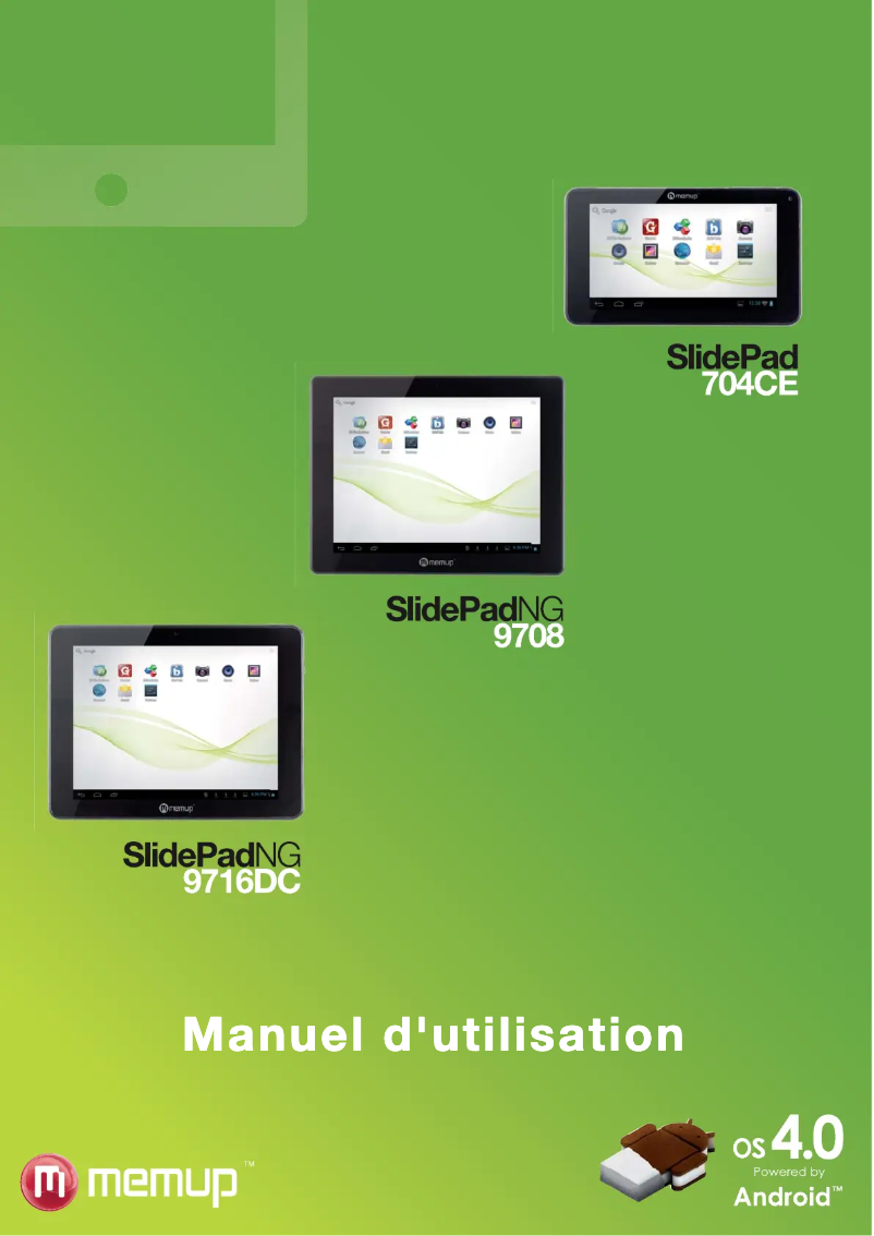 Page n°1 - Manuel utilisateur Memup SlidePad NG 9708