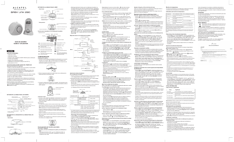 Page 1 de la notice Manuel utilisateur Alcatel Baby Link 290