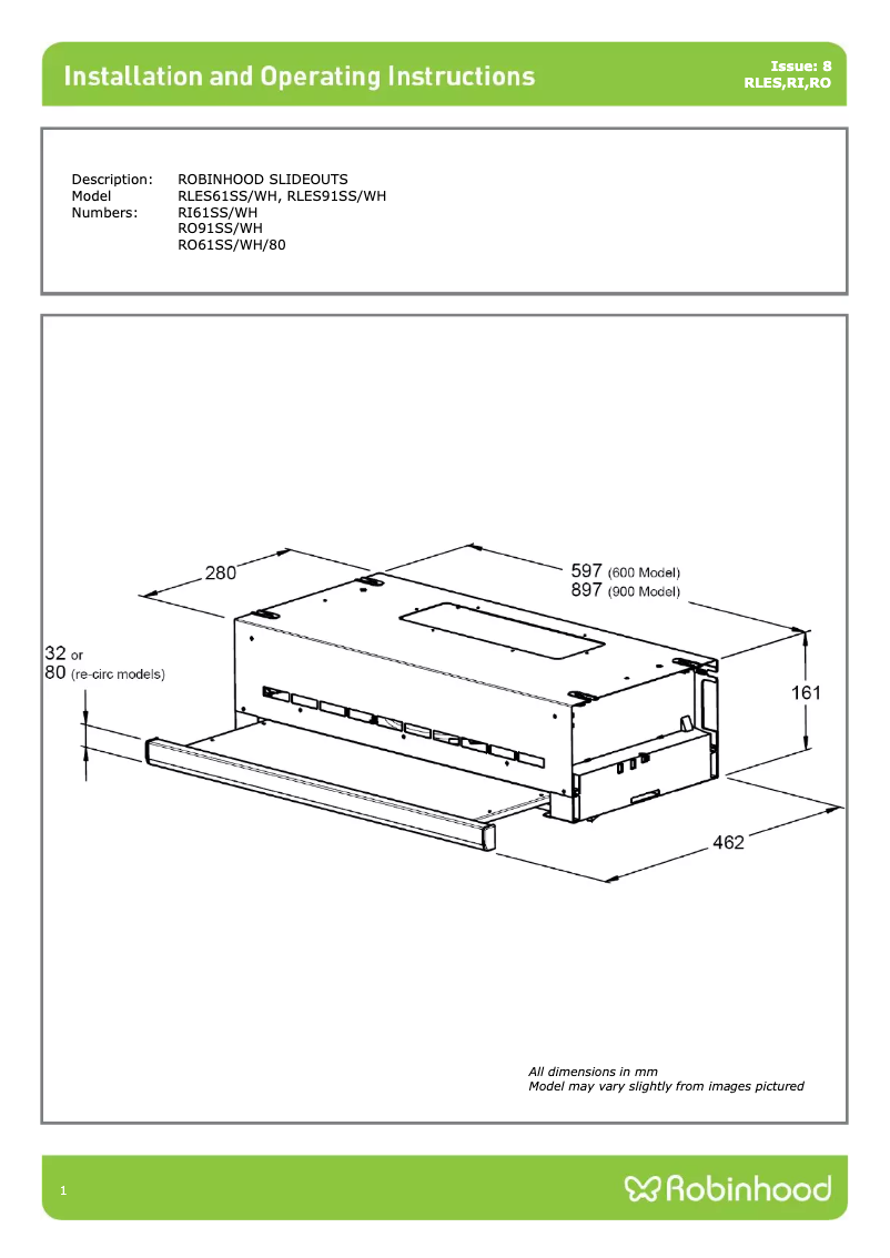 Image de la première page du manuel de l'appareil RLES61SS