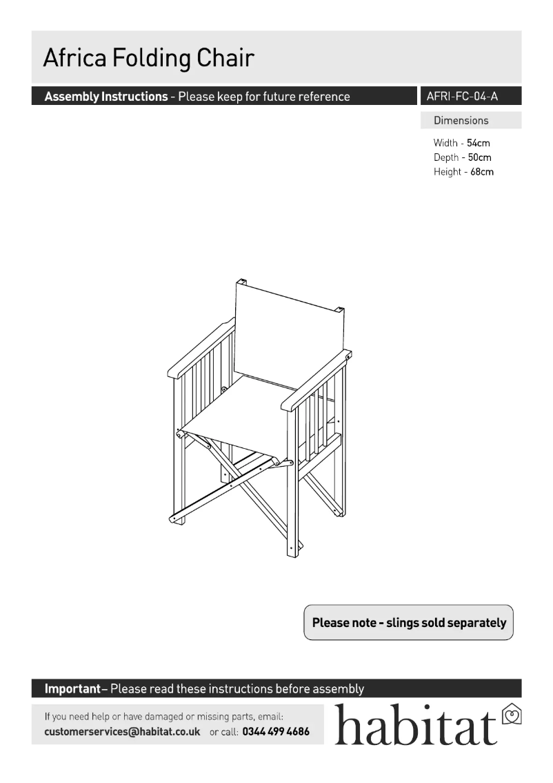 Image de la première page du manuel de l'appareil Africa