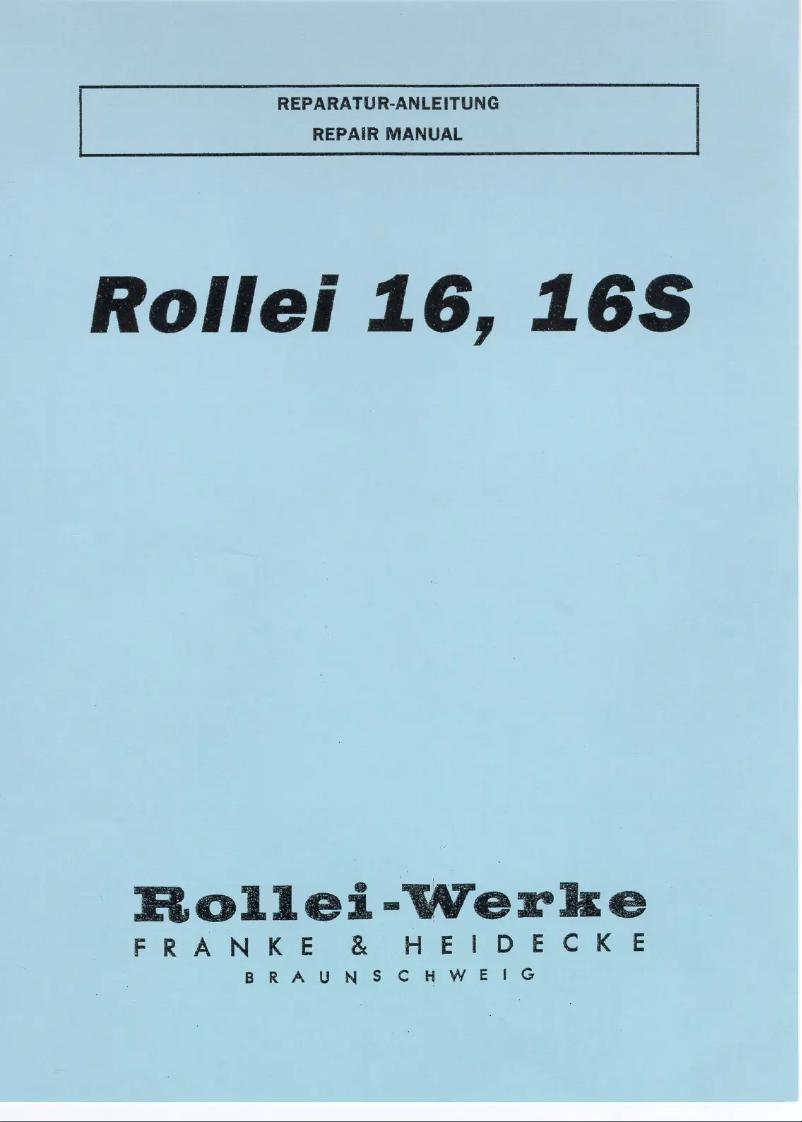 Image de la première page du manuel de l'appareil 16S