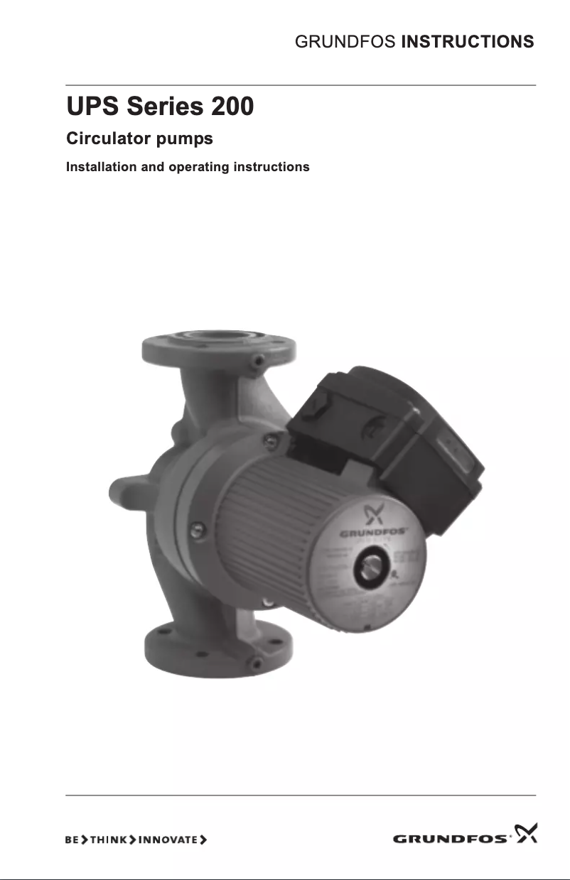 Page n°1 - Manuel utilisateur Grundfos UPS 15-58 FC