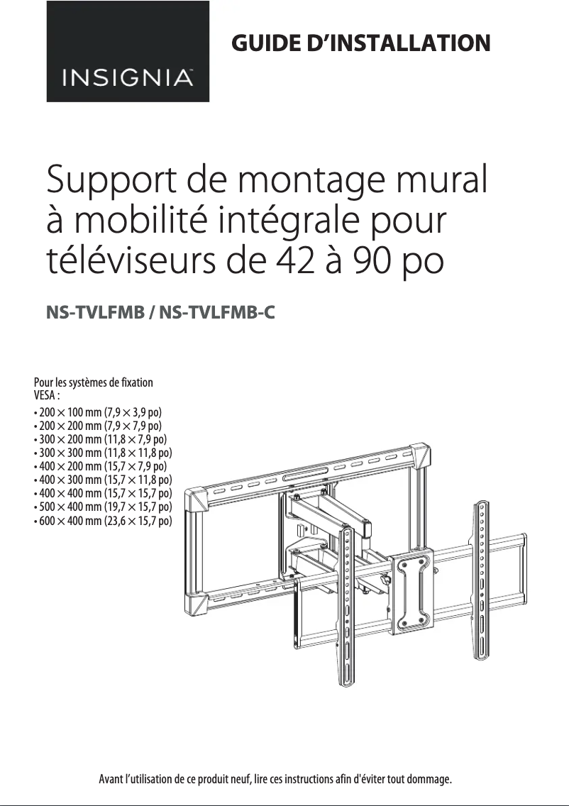 Image de la première page du manuel de l'appareil NS-TVLFMB