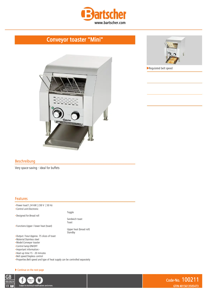 Imagen de la primera página del manual del dispositivo Mini 100211