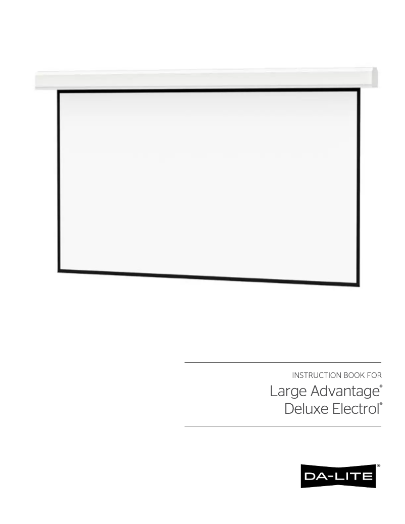 Image de la première page du manuel de l'appareil Large Advantage Deluxe Electrol 36855