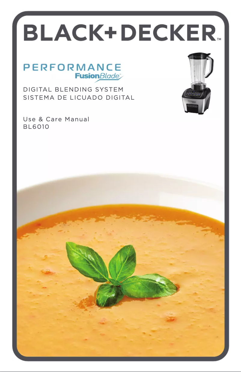 Page 1 de la notice Manuel utilisateur Applica Performanc FusionBlade Blender