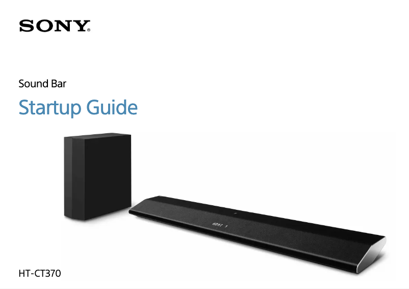 Page n°1 - Manuel utilisateur Sony HT-CT370S